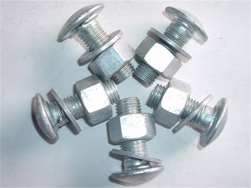 Galvanized PVC Coated Bolts and Nuts for Crash Barrier Guardrails